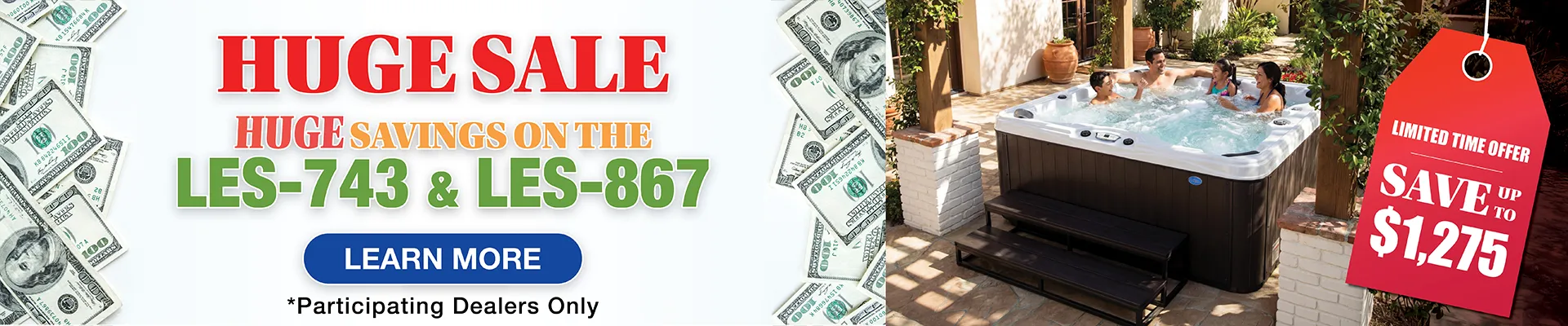 Calspas hot tub being used in a family setting - Bedford